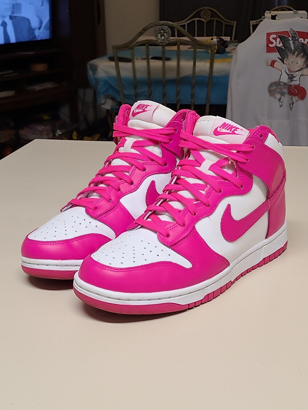 Nike Dunk High Pink Prime casual hi top skateboard sneakers size 9
